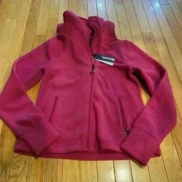 Bench Women's Purple Asymmetric Zip-Up Microfleece Jacket Size M - Picture 2 of 11